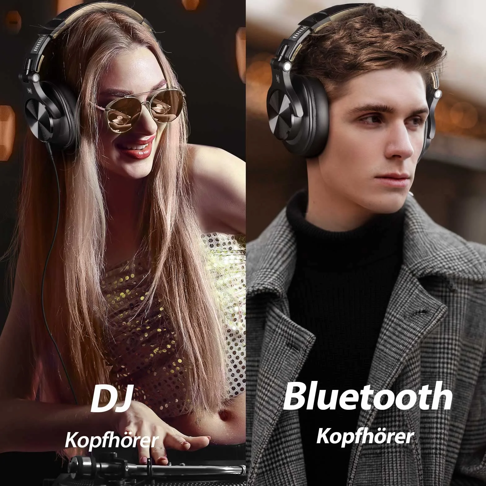OneOdio Casque audio Bluetooth Over Ear, casque de studio fermé avec port Share, professionnel sans fil pour guitare, E-Drum, Piano, AMP, Enregistrement