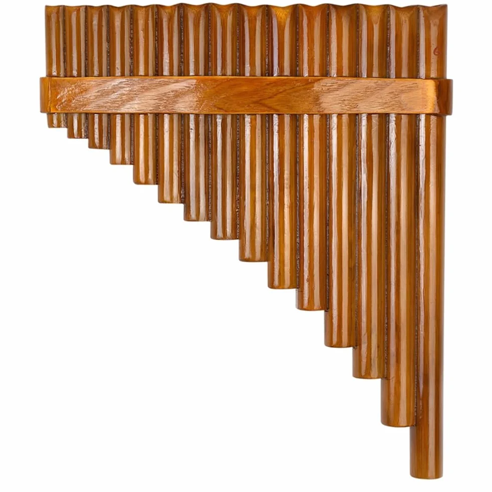 Flûte de Pan Bambou Naturel 15 Tons Sol Majeur Instrument à Vent