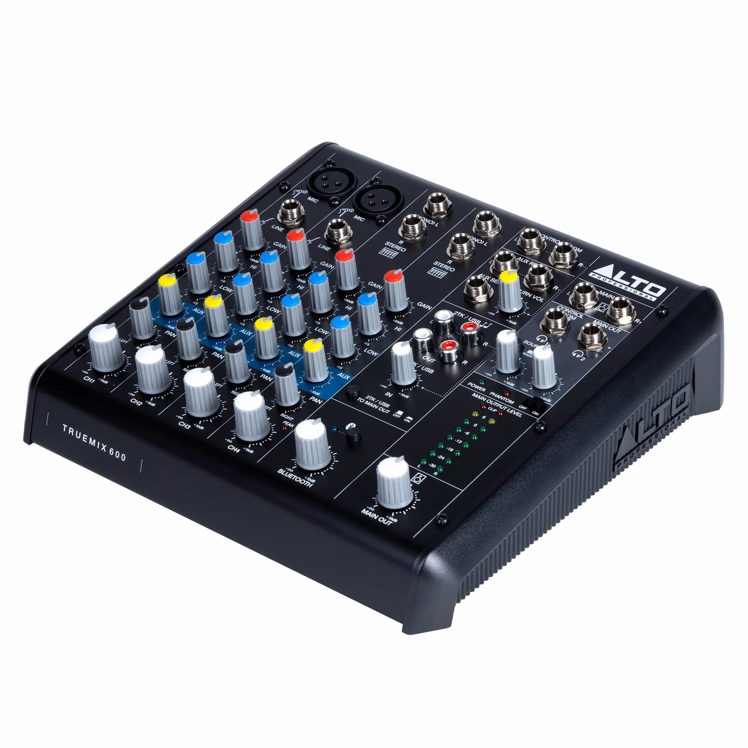 ALTO TrueMix 600 Mixeur Audio 2 Entrées Micro XLR Interface Audio USB Bluetooth Podcasts Concerts Enregistrements DJ