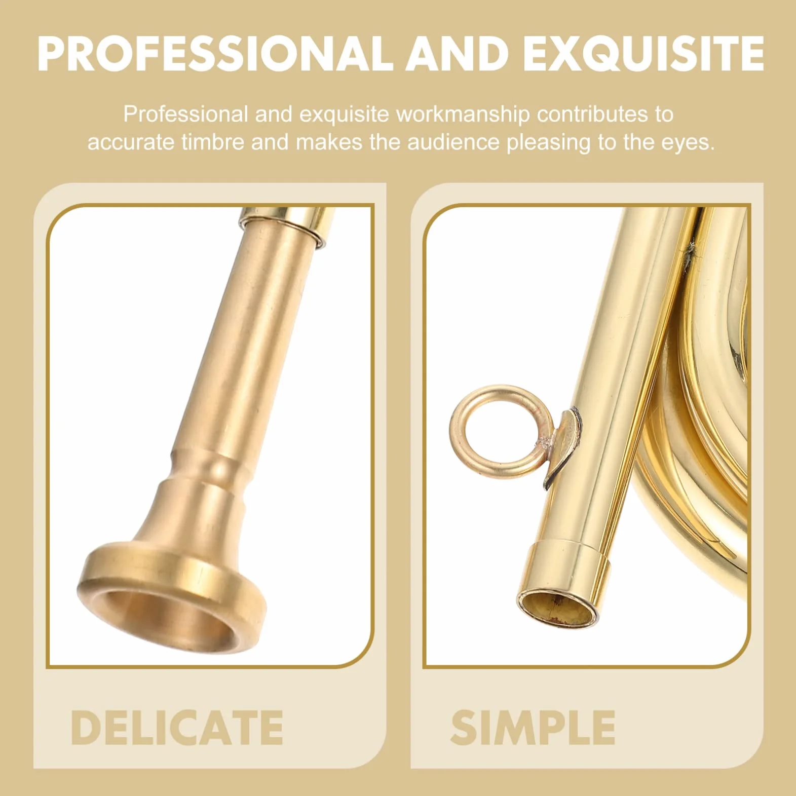 Clairon De Cavalerie En Laiton 31Cm Pour Débutants - Instrument À Vent Portable Avec Son Naturel