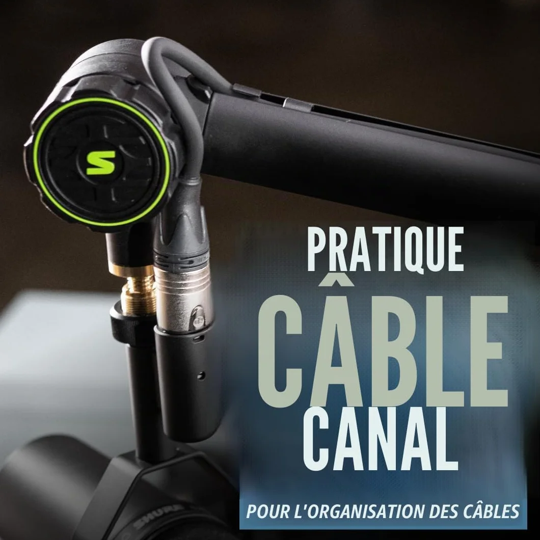 Shure Support de microphone à bras articulé monté sur bureau SH-BROADCAST1