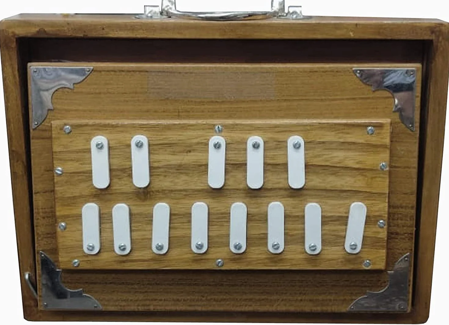 432 Hz Surpeti Box Solid Teak Wood 13 Stopper for Bhajan Kirtan Yoga
