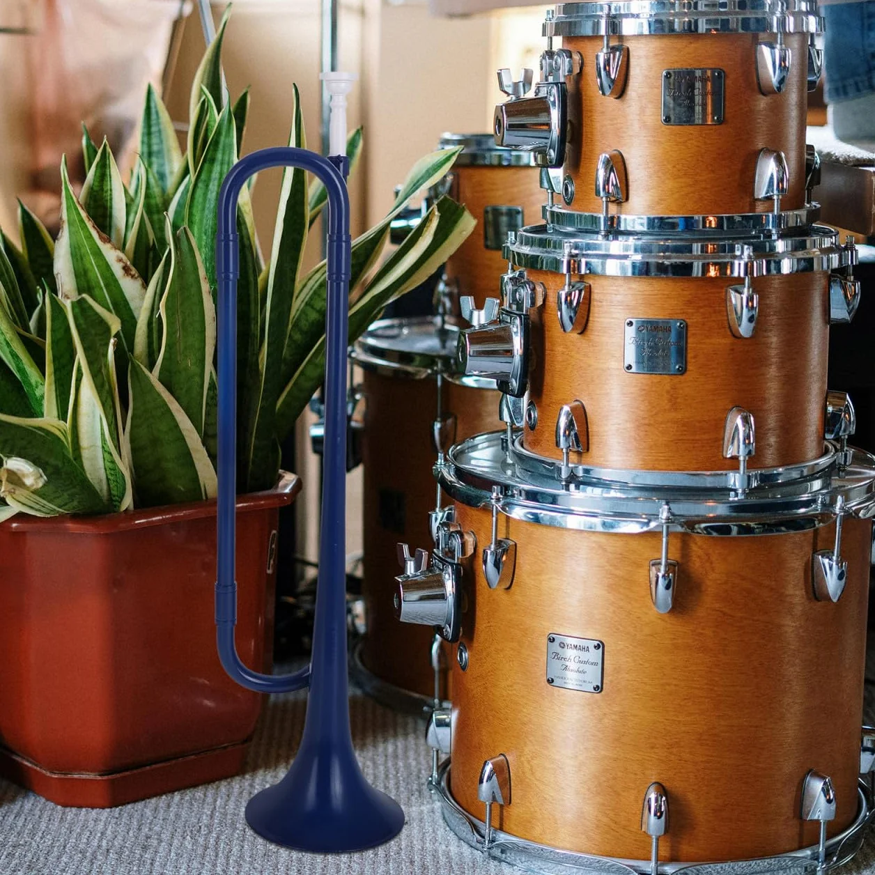 TOYANDONA Trompette Clairon Abs Instrument De Musique Étudiant Bleu