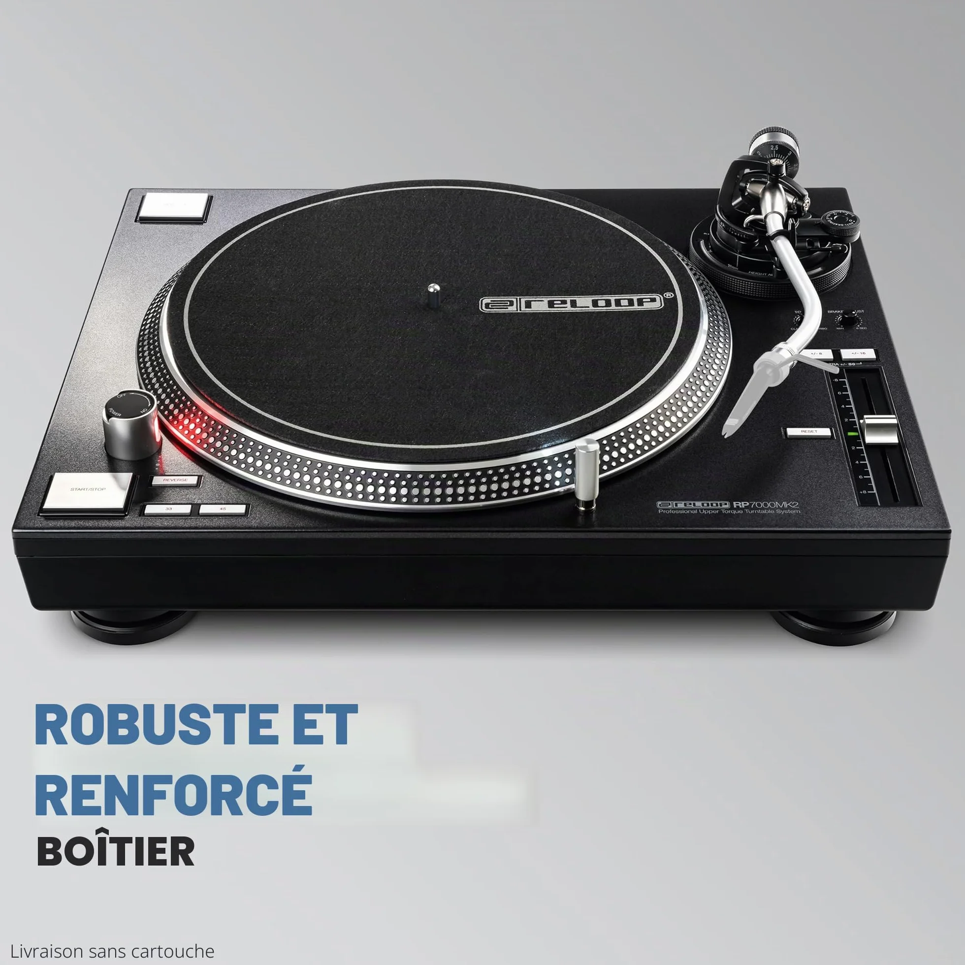 Reloop RP-7000 MK2 Platine DJ Professionnelle avec entraînement Direct Upper Torque Quartz