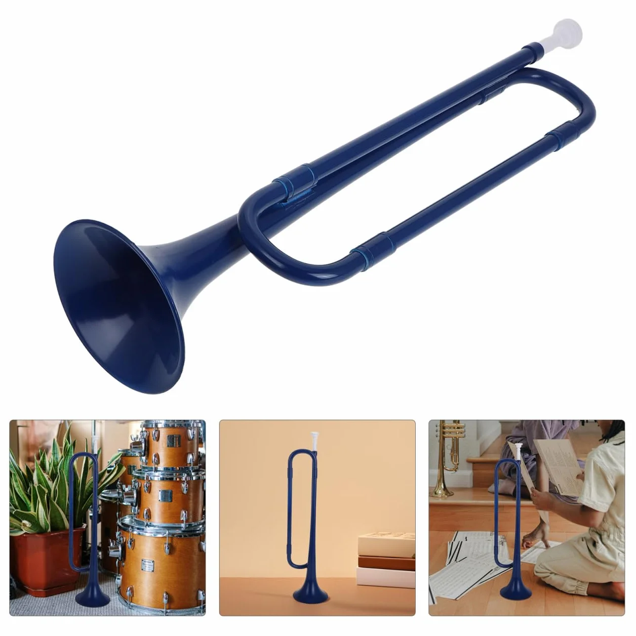 TOYANDONA Trompette Clairon Abs Instrument De Musique Étudiant Bleu