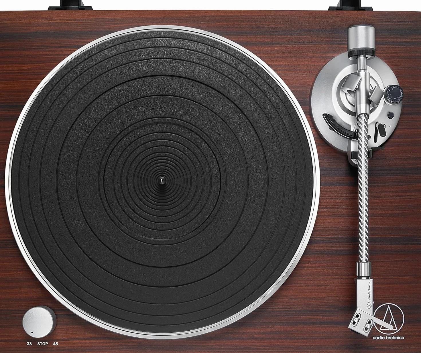 Audio-Technica LPW50BTRW Platine Vinyle Sans Fil à Entraînement par Courroie Palissandre