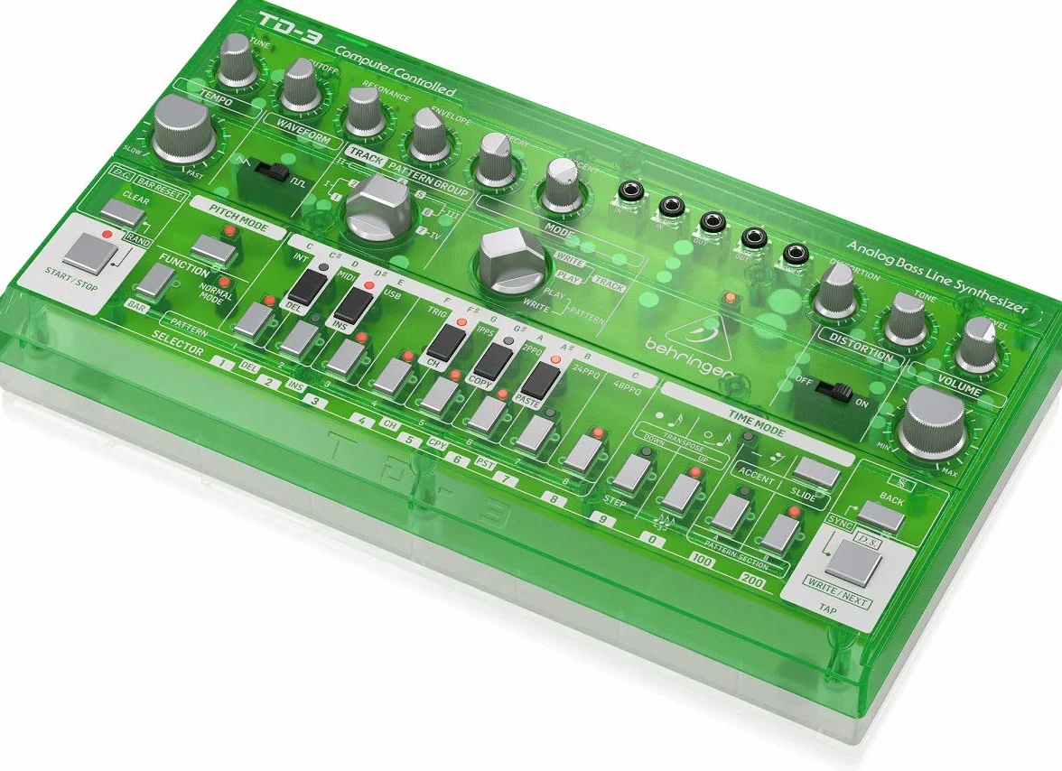 Behringer TD-3-LM Synthétiseur analogique basse avec séquenceur 16 pas, VCO, VCF, 16 voix