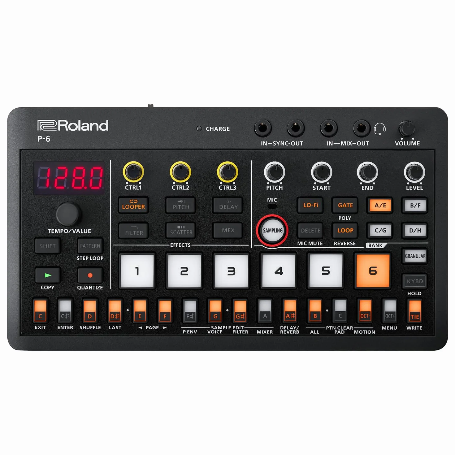 Roland Aira Compact P-6 Creative Sampler avec casque