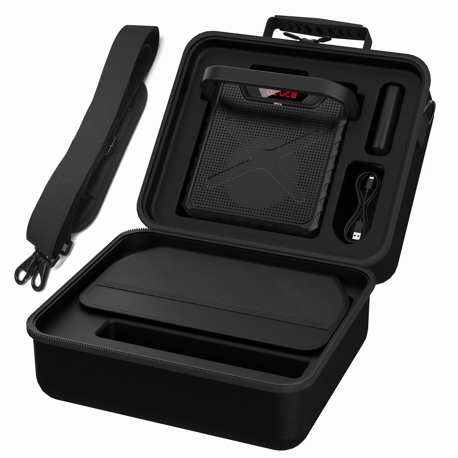 Amplificateur de Voix Portable avec Microphones sans Fil UHF, Enceinte Bluetooth Karaoké, Sac de Transport
