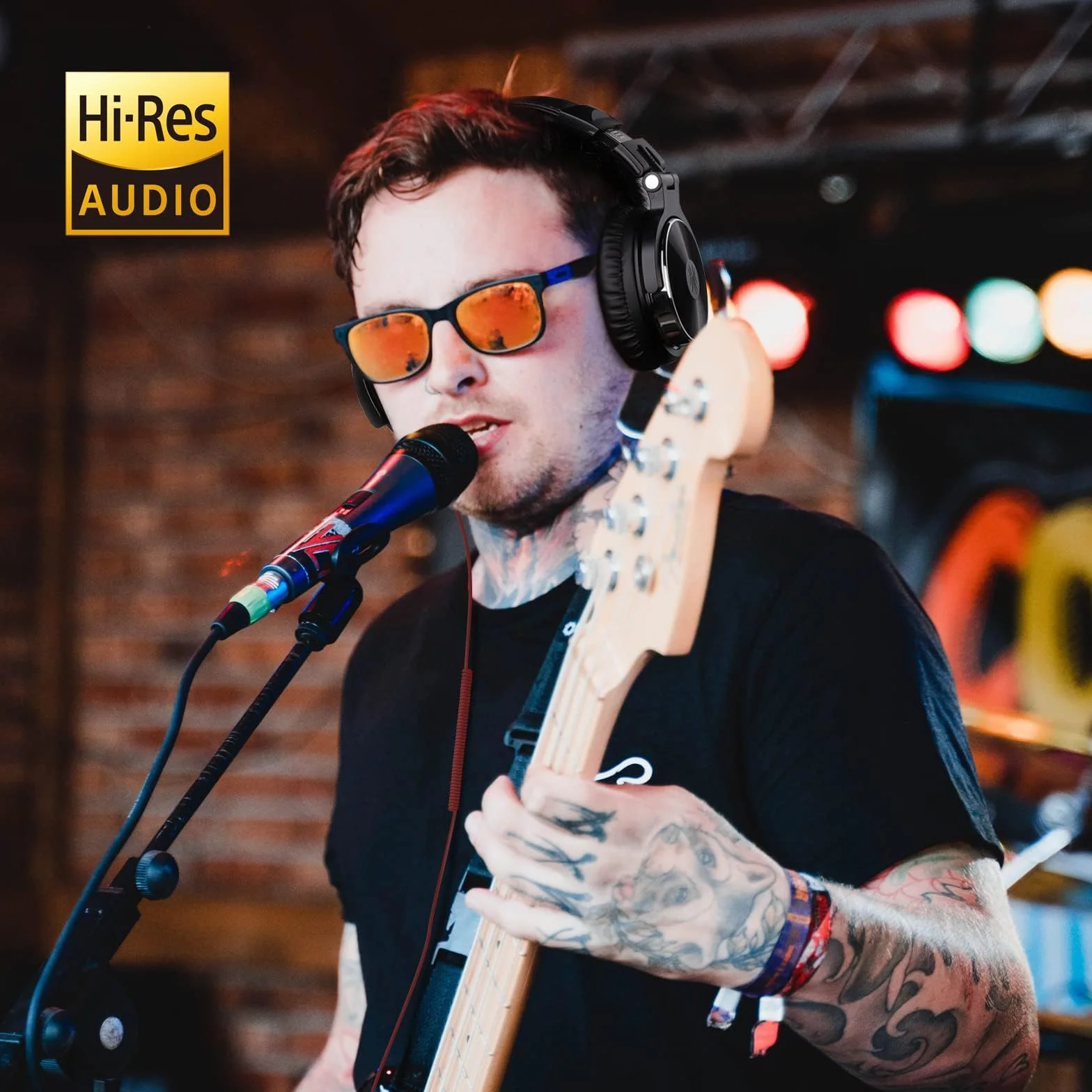OneOdio Casque Audio Filaire DJ Hi-Res Audio Extra Basse Son Pliable avec Micro Share-Port Pro-10