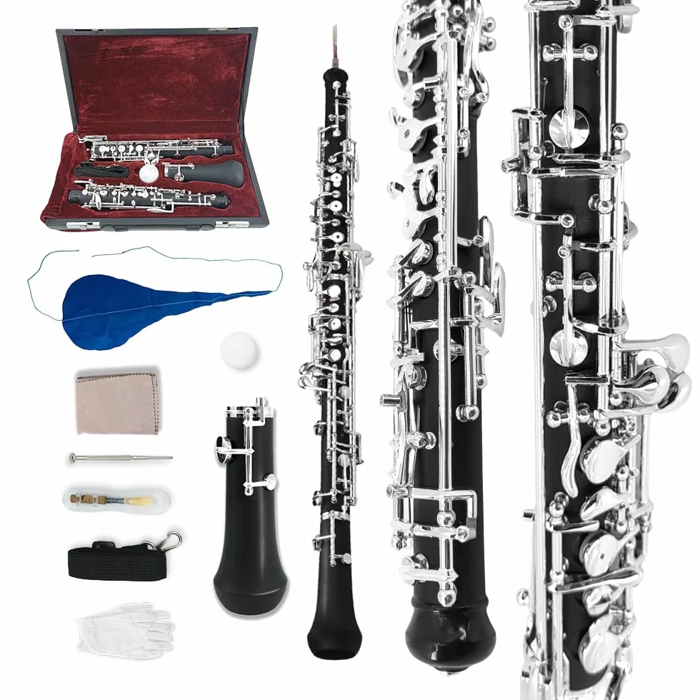 Yinfente Obôe Ebonite C Clé Gauche F Résonance Semi-Automatique Instrument à Vent