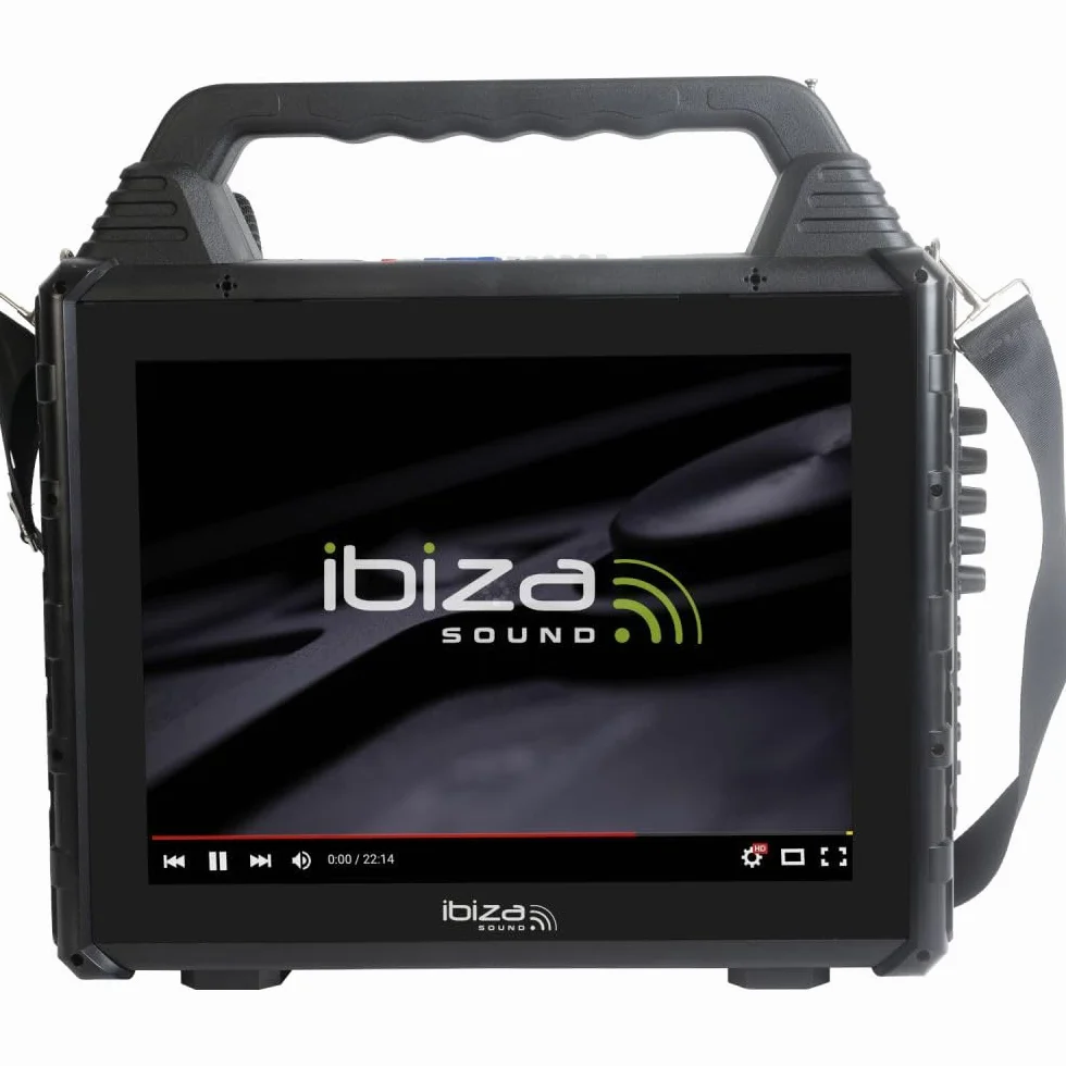 Ibiza Enceinte Karaoke sans Fil Nomade avec écran KARAVISION