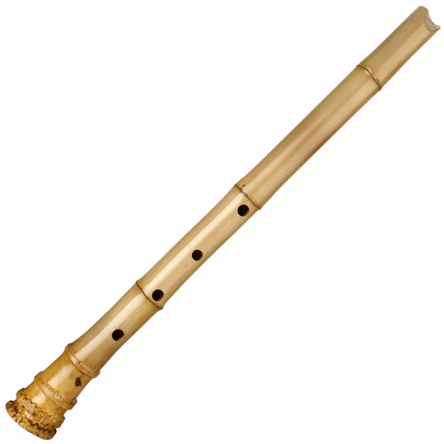Shakuhachi D/E Flûte en bambou avec racine Instrument à vent 5 trous