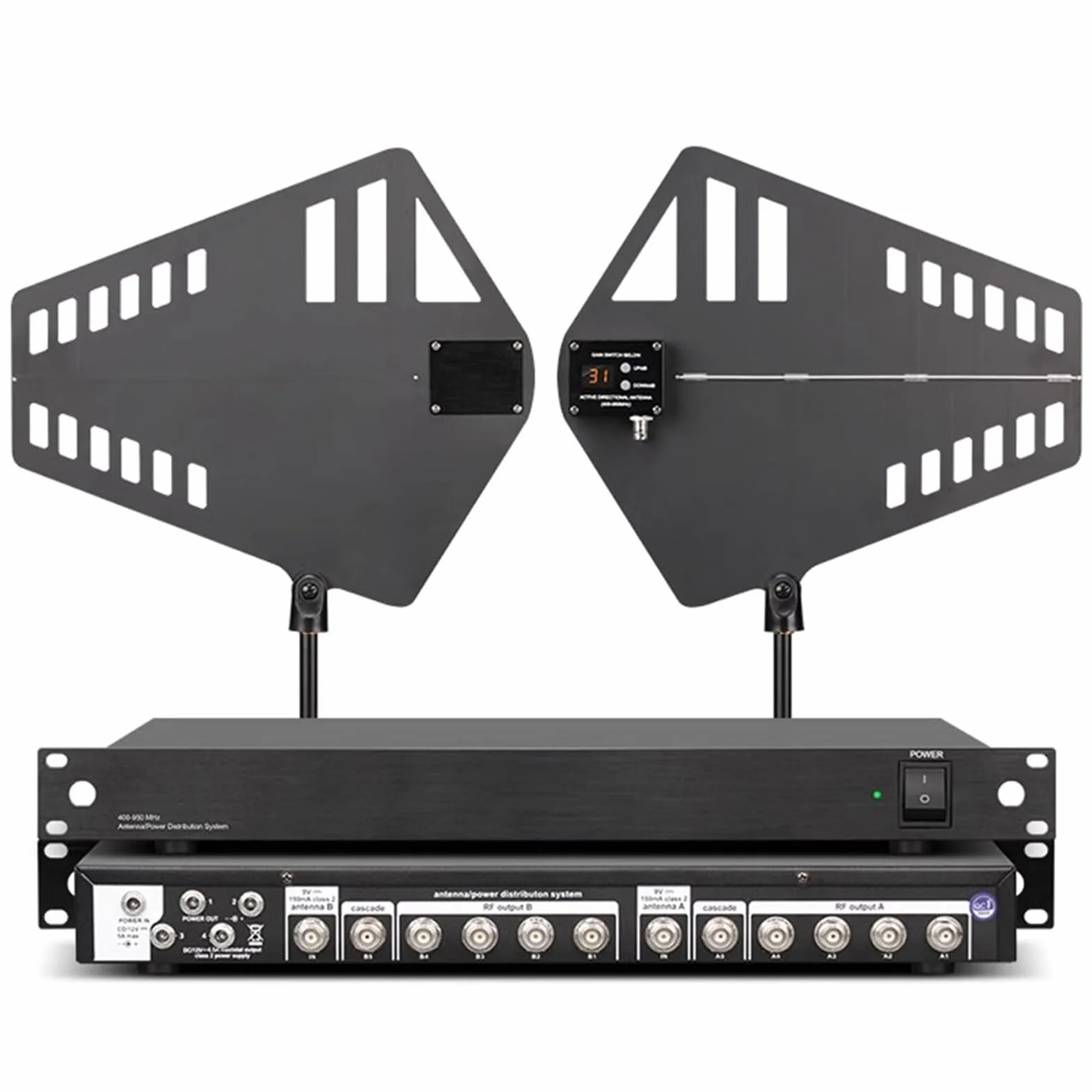 Amplificateur de signal microphone sans fil UHF avec distribution d'antenne 400-950 MHz gain réglable