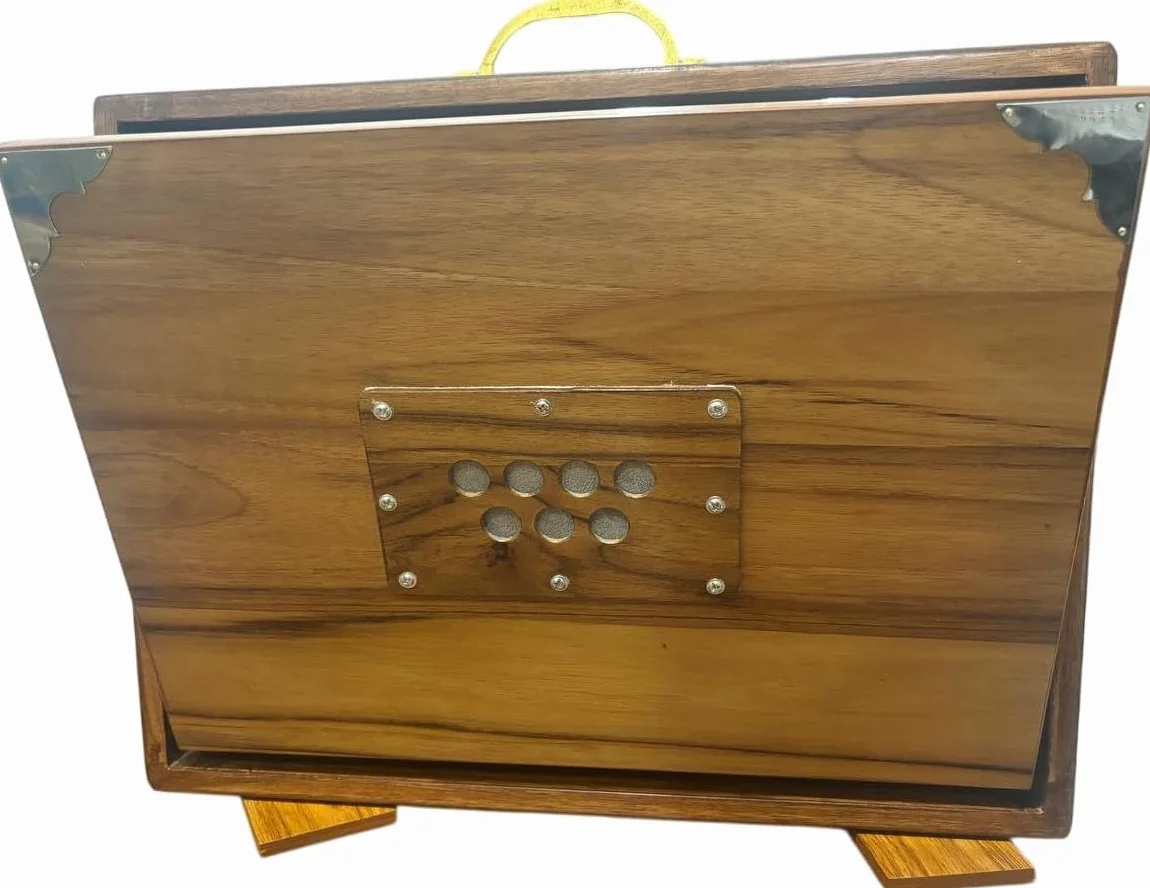 Boîte Shruti 3 octaves en bois de teck, clé en C, avec sac de transport