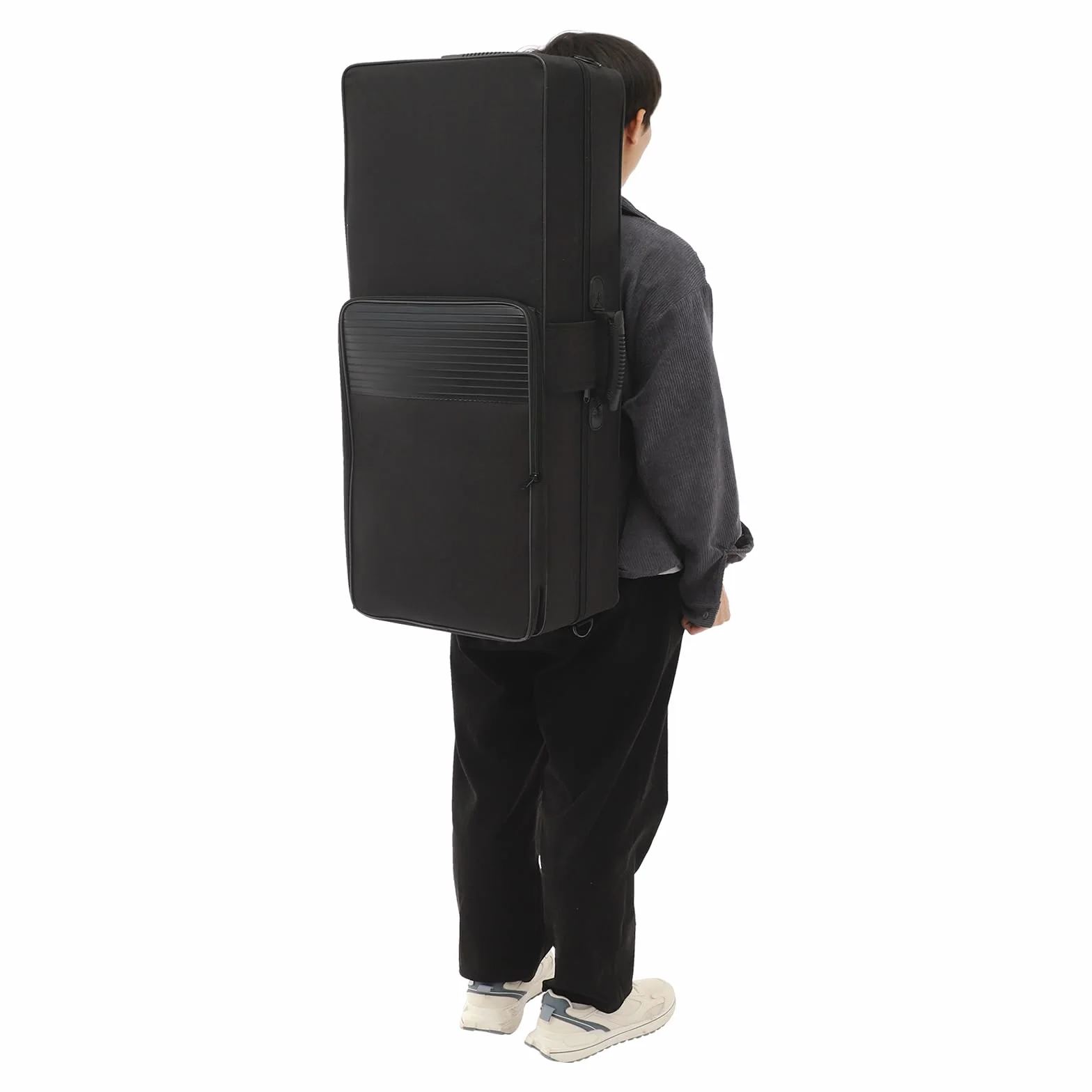 Étui Saxophone Ténor Toile Nylon Housse Transport Mousse Antichoc 31×21×82 cm