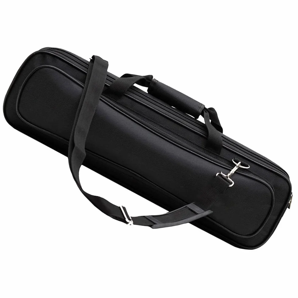 Sac De Flûte Oxford Rembourré Épais Bandoulière Ajustable Portable pour Flûte Traversière 16 Trous Rangement Instrument