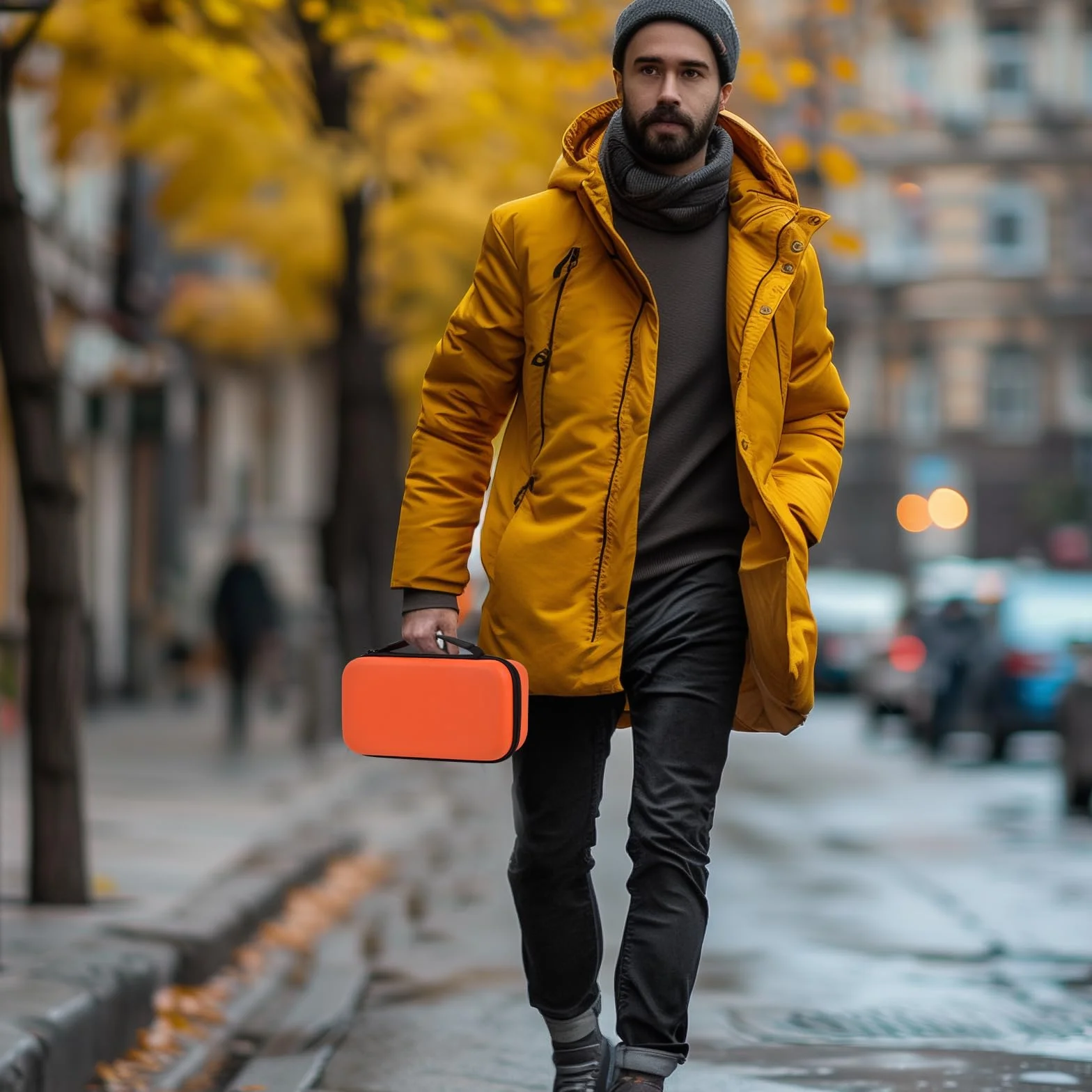 Étui de microphone sans fil JBL PartyBox, sac de voyage pour chant ou karaoké, Orange