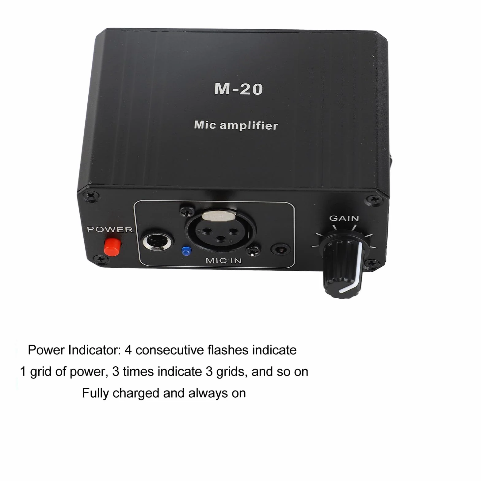 KIMISS Préamplificateur Micro à Gain élevé avec Alimentation Fantôme 48V - Sortie XLR - Faible Bruit