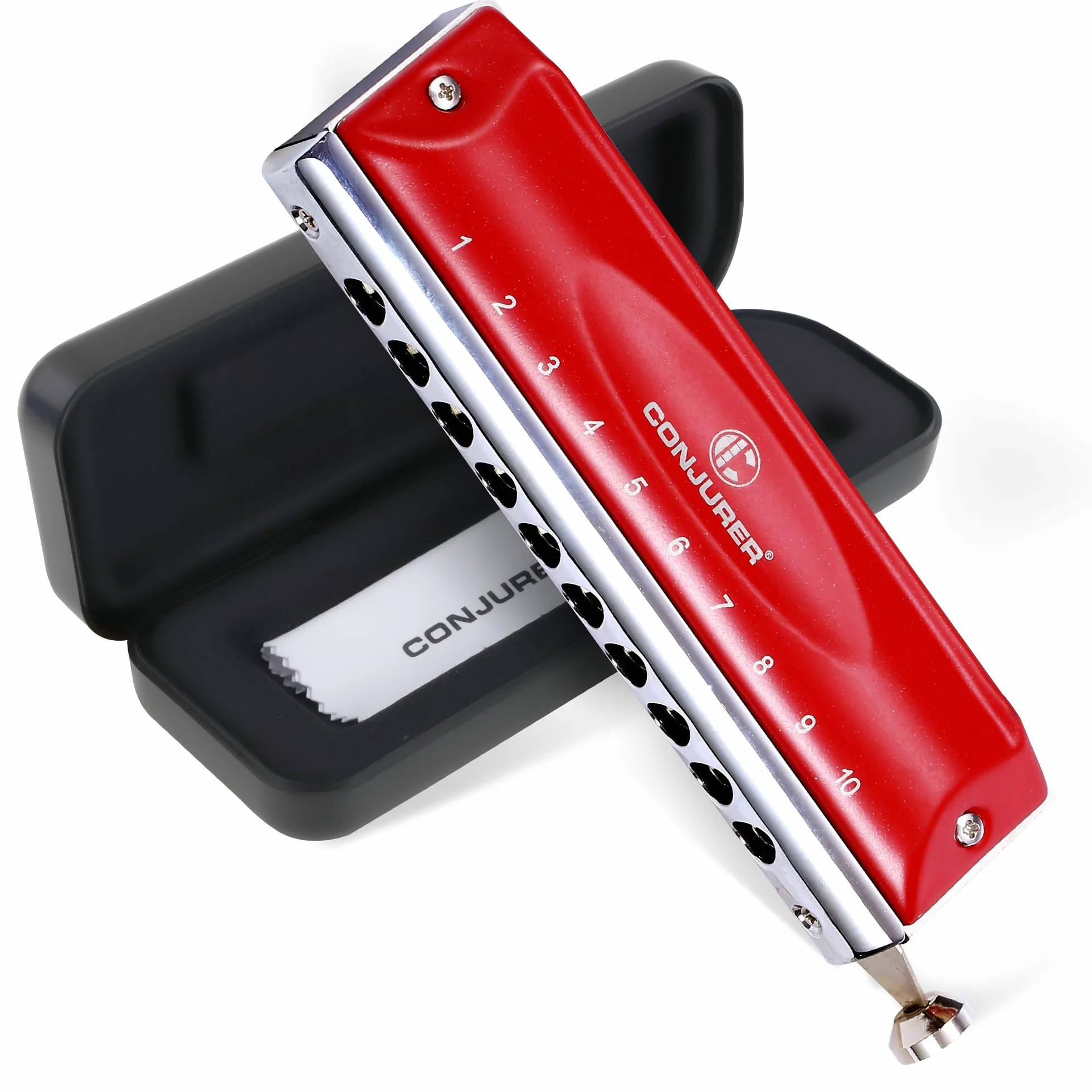 CONJURER harmonica chromatique 10 trous 40 tons Do, anche en bronze phosphoreux