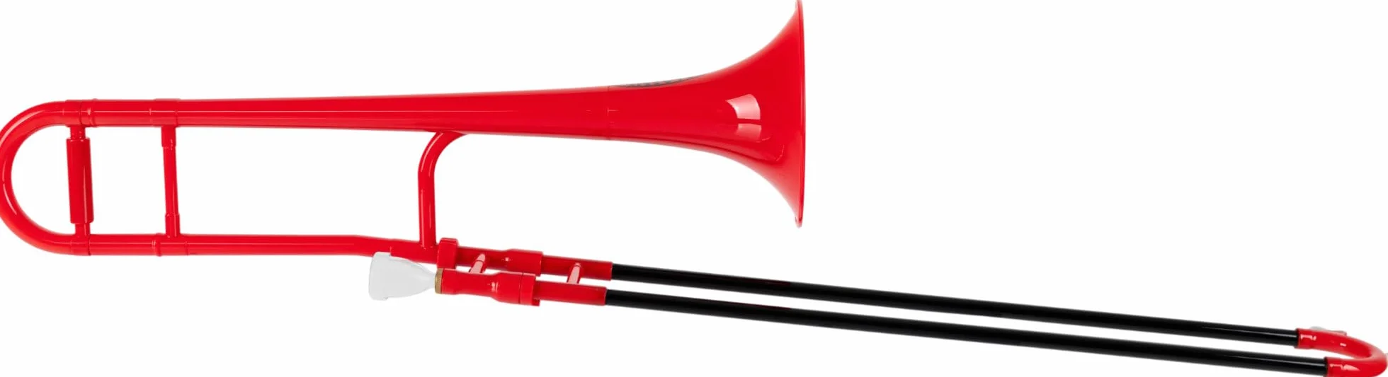 Classic Cantabile MardiBrass Trombone Ténor en ABS, Accord Bb, Coulisse en Fibre de Verre, 660g, 12mm, Rouge