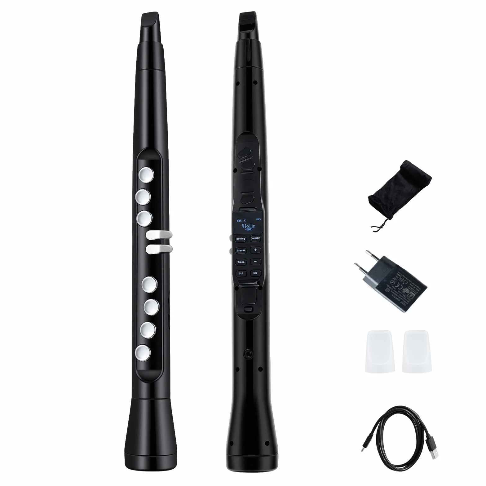 GOPLUS Saxophone Électronique avec Écran LED, Instrument à Vent Numérique MIDI 100 Sons