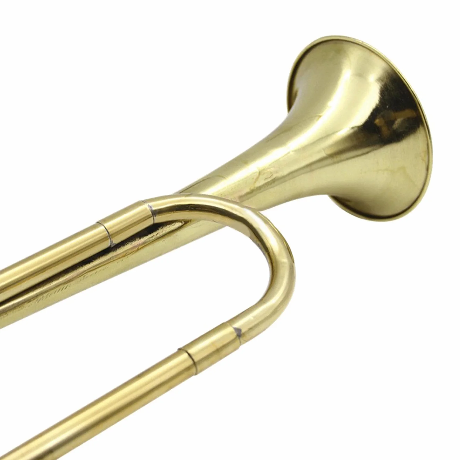 Trompette de cavalerie clairon en laiton portable, instrument de musique rétro pour débutant
