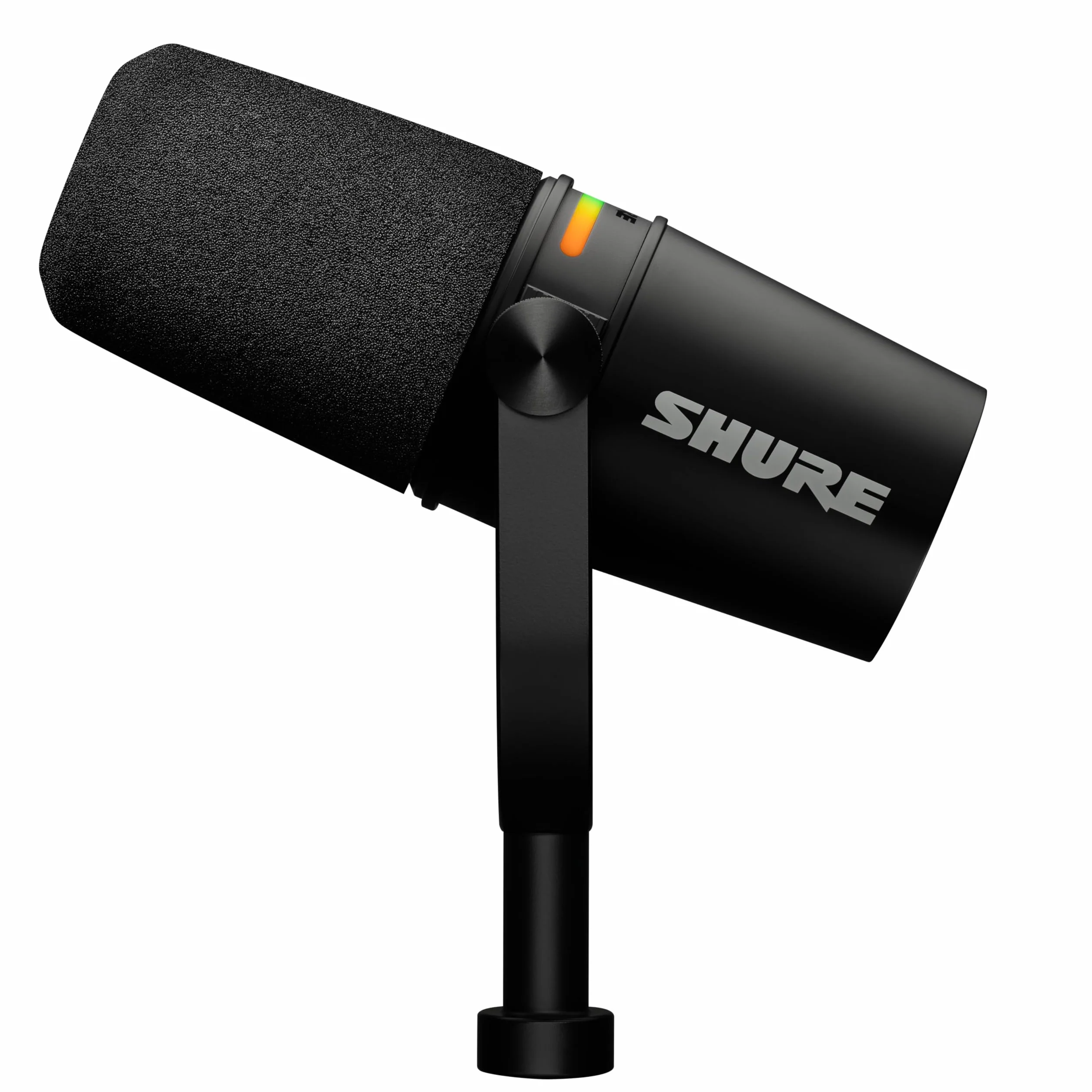 Shure MV7+ Microphone Podcast Audio LED USB-C XLR Auto Level Noir