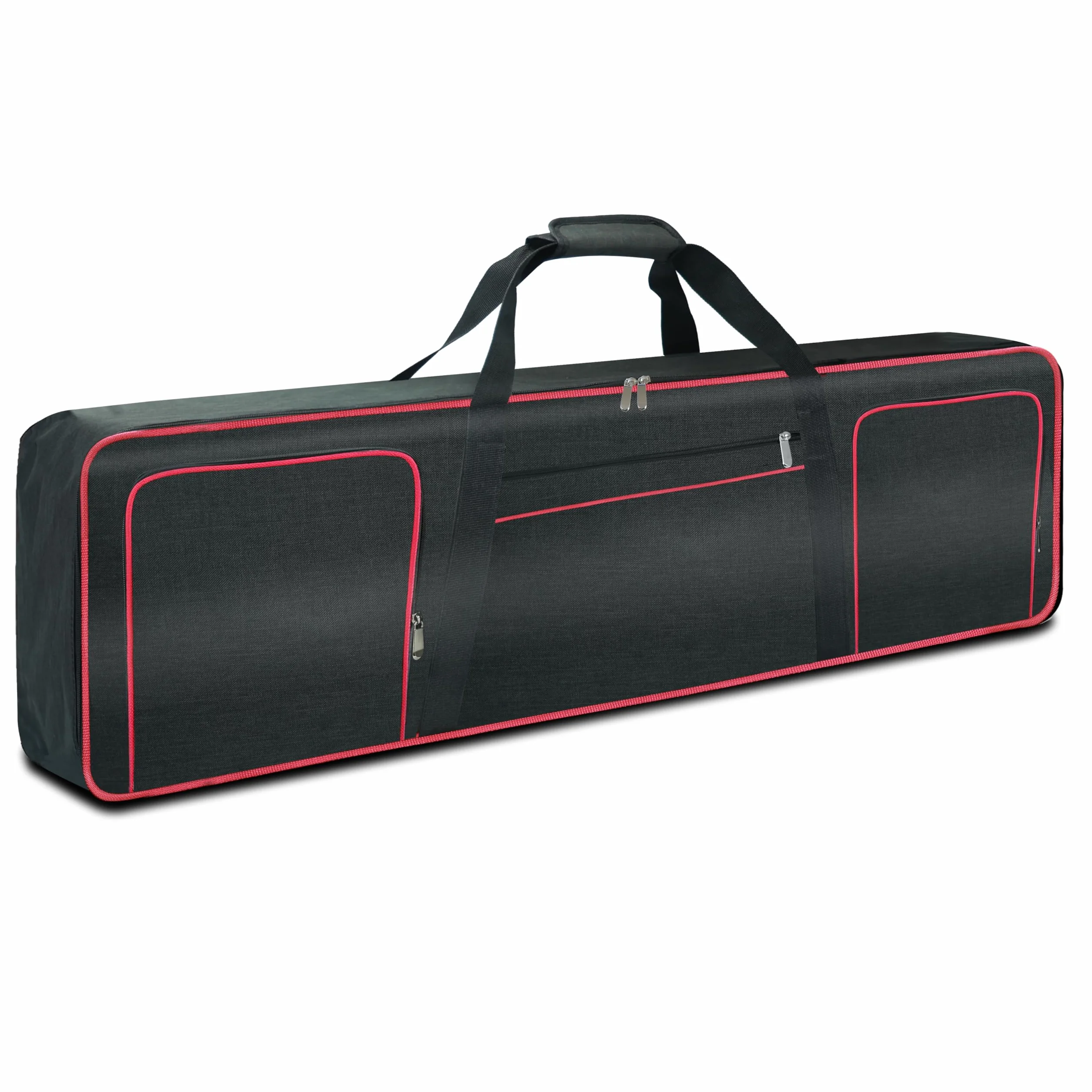 Ruibo Housse de Transport pour Clavier 88 Touches, Tissu Oxford 600D imperméable, 137,2 x 33 x 17 cm, Rouge