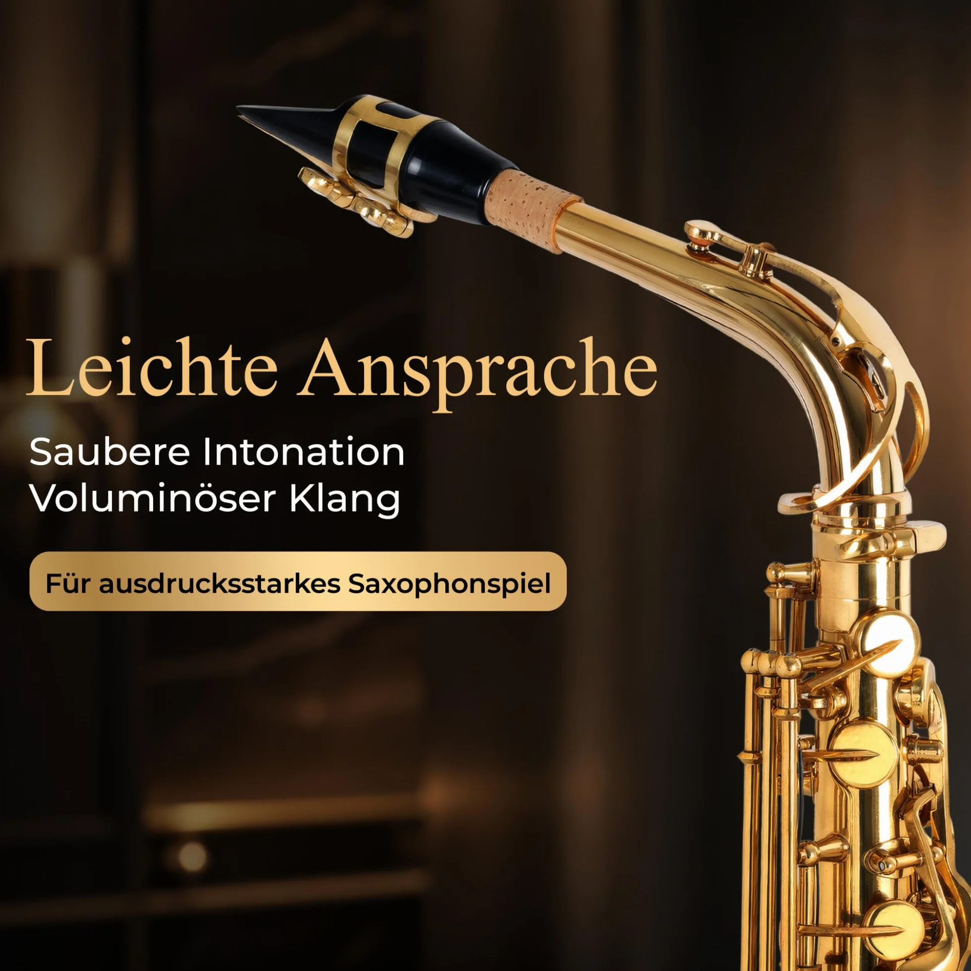 Classic Cantabile AS-450 Saxophone alto en laiton, accordage il, étui léger et accessoires
