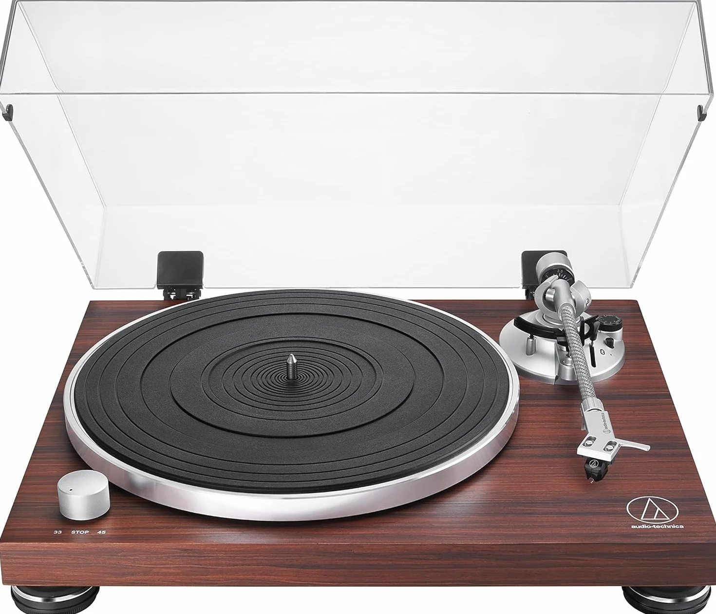 Audio-Technica LPW50BTRW Platine Vinyle Sans Fil à Entraînement par Courroie Palissandre