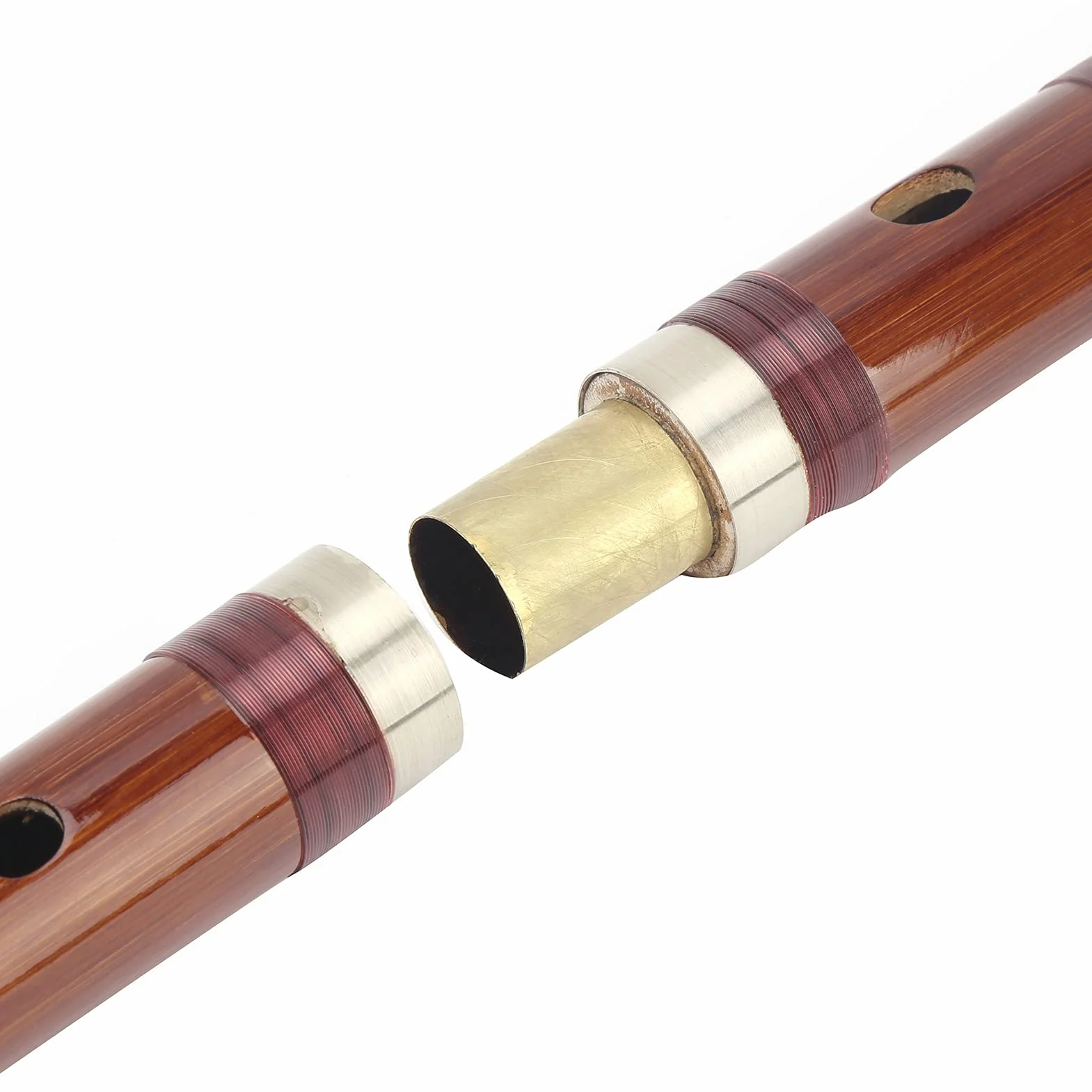 Flûte en bambou Dizi clé C avec boîte, instrument à vent pour débutants