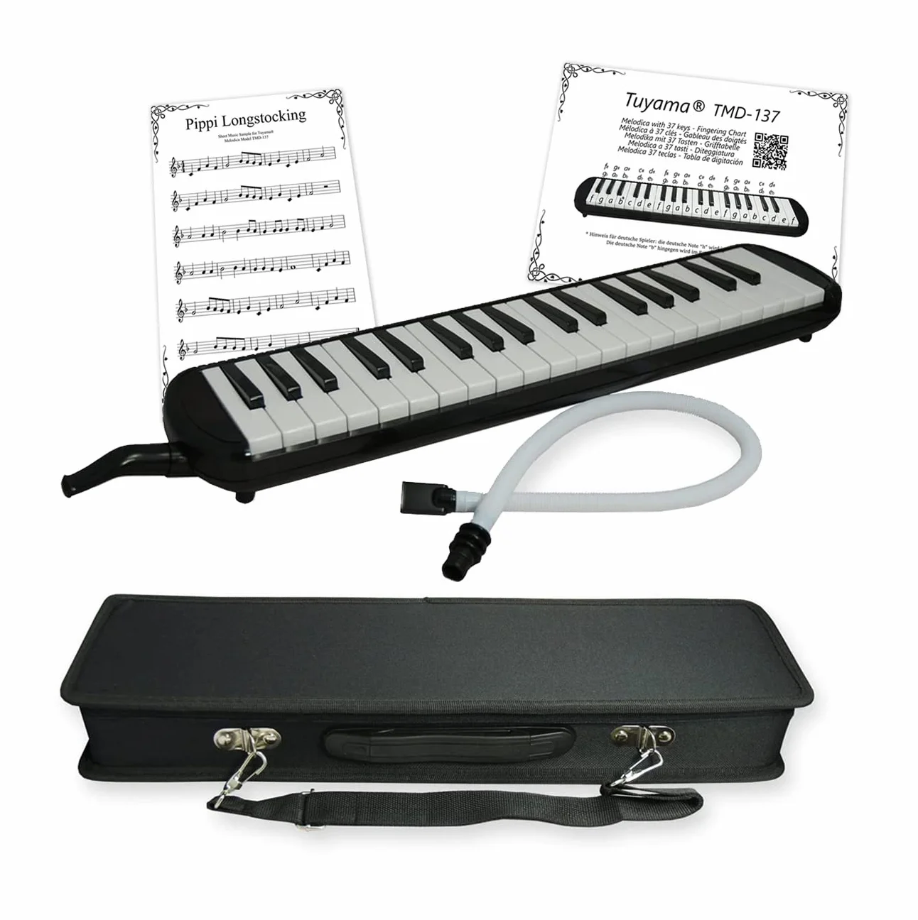 Melodica TMD-137 37 Touches avec Étui, Embouchure et Tuyau
