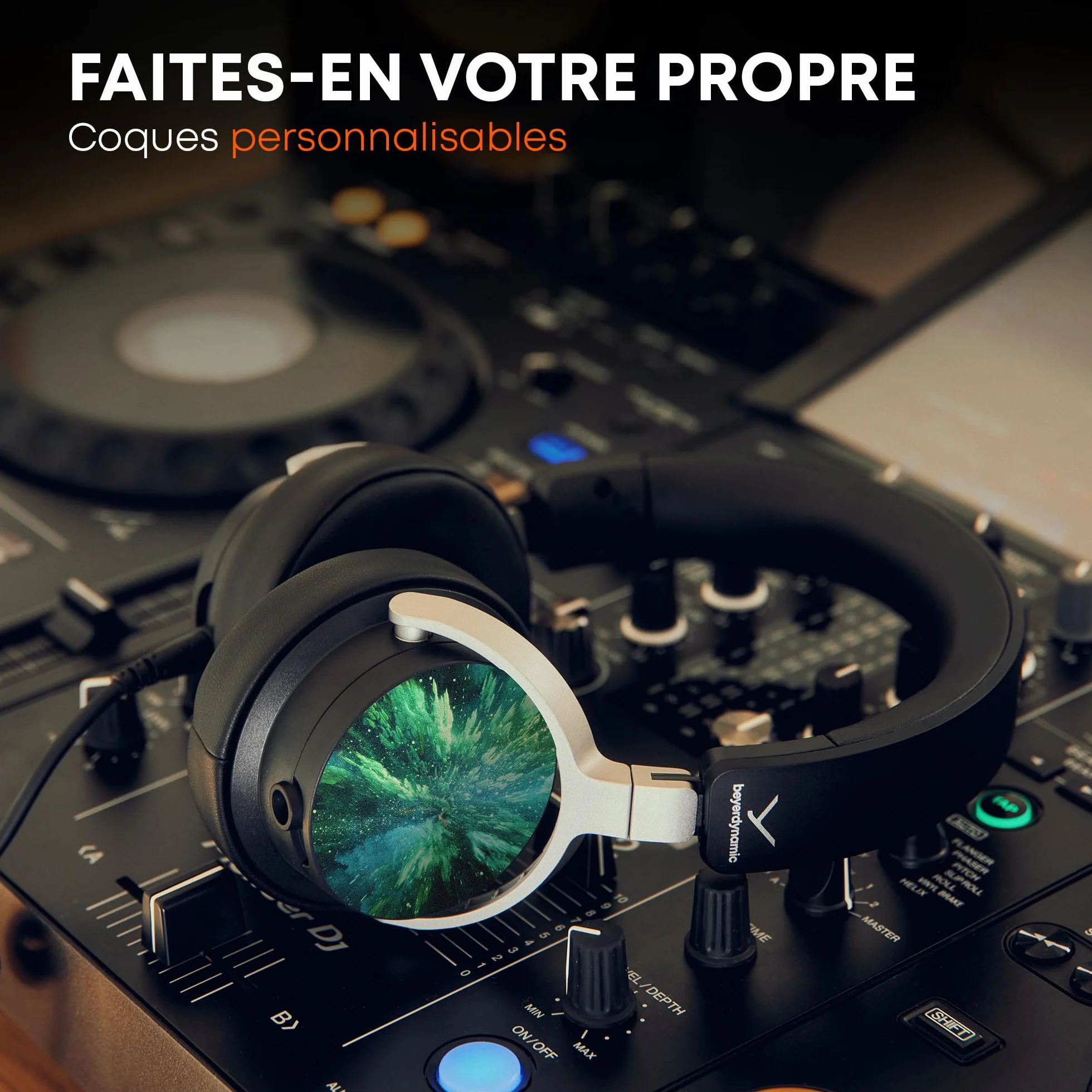 beyerdynamic DJ 300 Pro X Club Casque DJ Professionnel 2 en 1 avec Bonnets d'oreille Personnalisables et Conception fermée