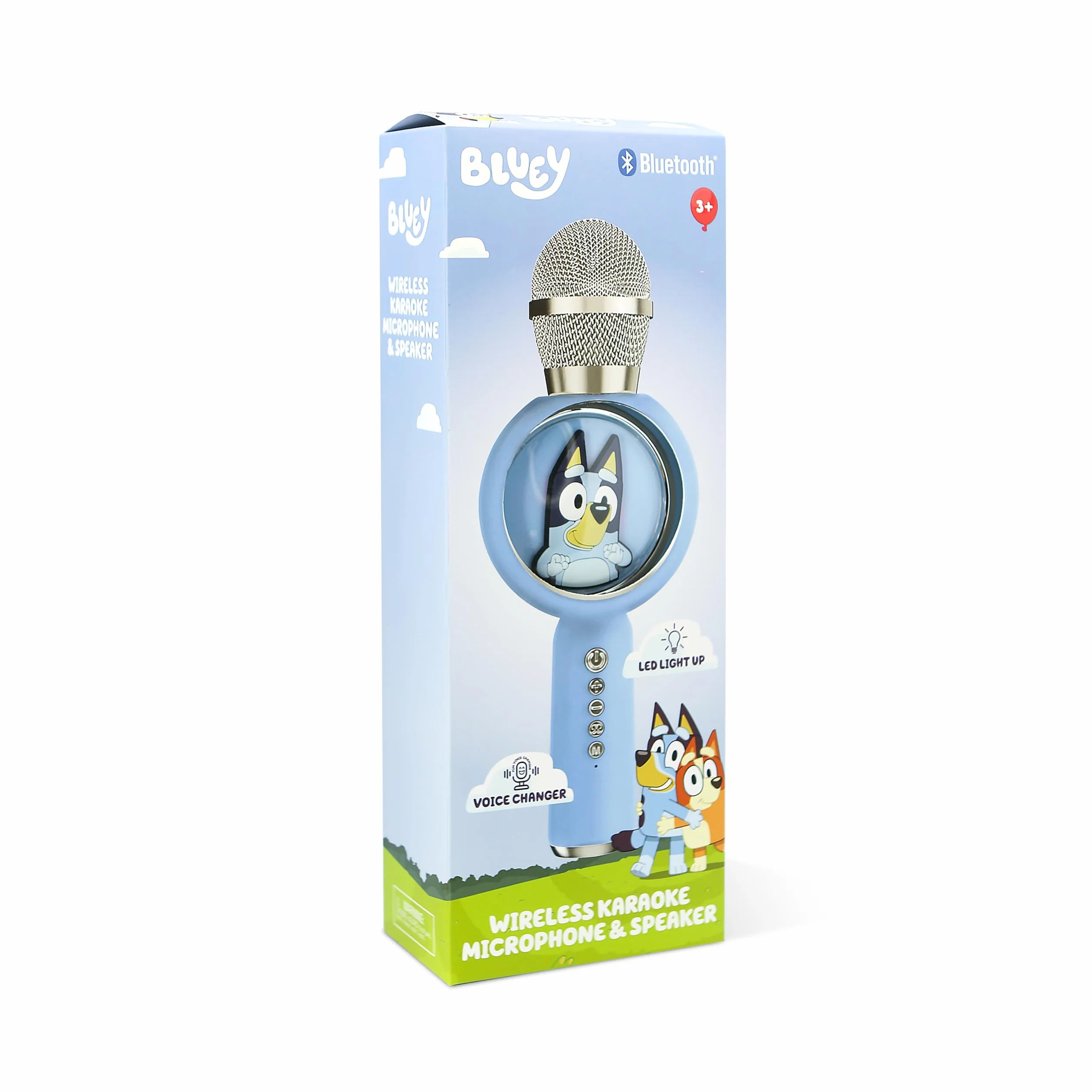 OTL Technologies Microphone karaoké Bluey sans Fil avec Haut-Parleur LED