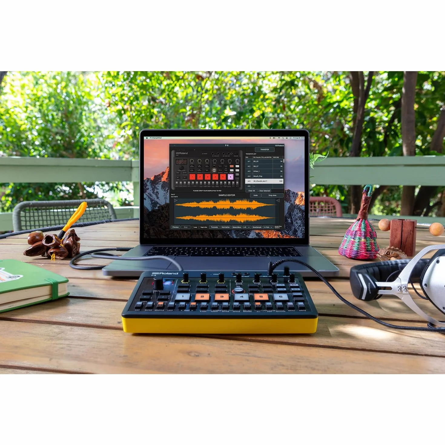 Roland Aira Compact P-6 Creative Sampler avec casque