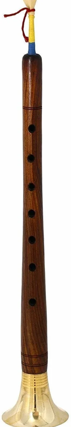 Sheesham Shehnai instrument de musique indien 45,7 cm laiton mariage
