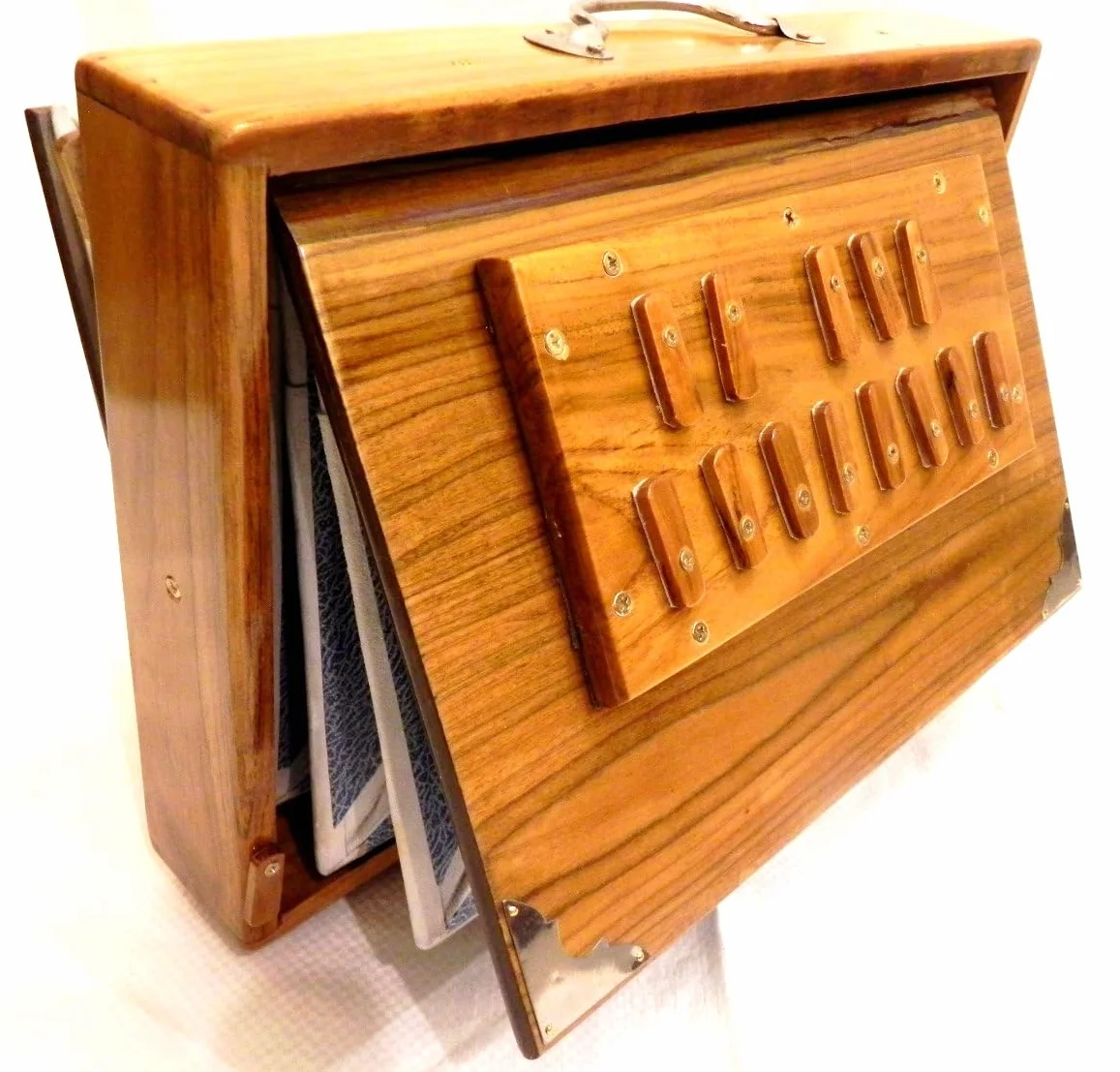 Boîte Shruti en bois de pin et laiton 38,1 x 25,4 x 7,62 cm accordé à 440 Hz pour yoga kirtan