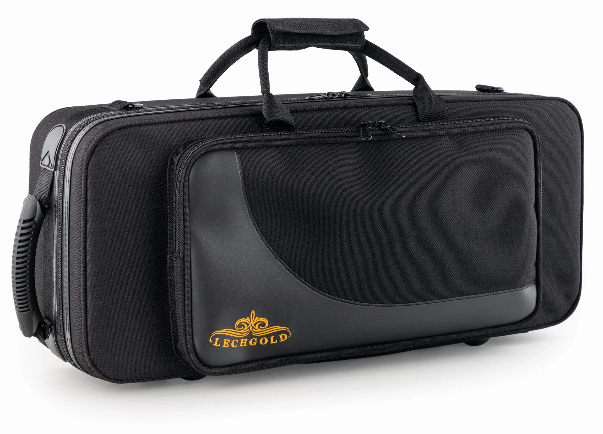 Étui Léger Lechgold pour saxophone alto noir rembourrage thermique poche extérieure harnais sac à dos compartiments séparés