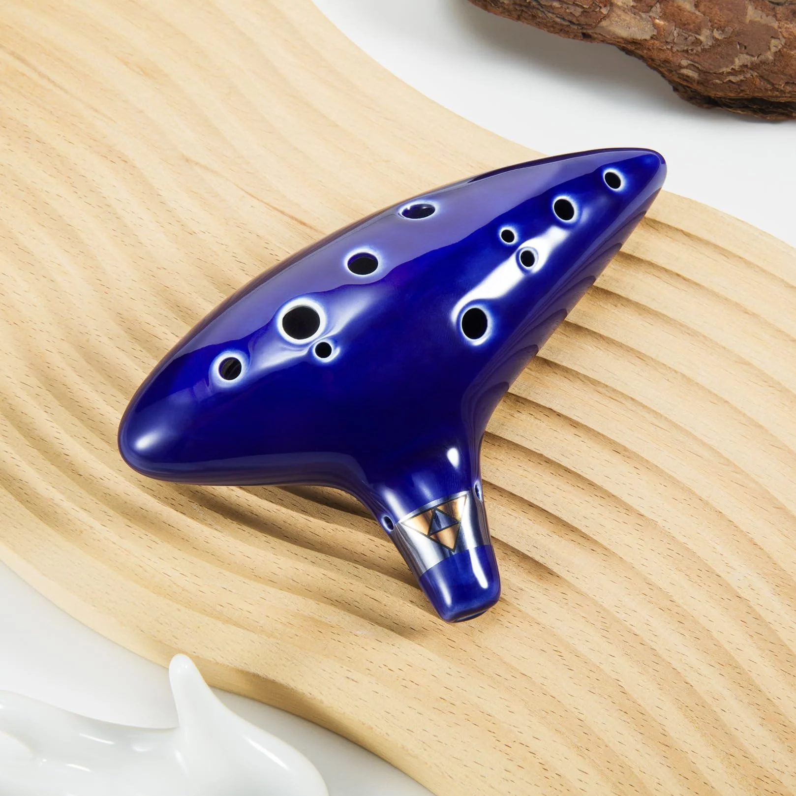 Ocarina Zelda 12 trous Alt C Ocarina of Time Replica bleu marine