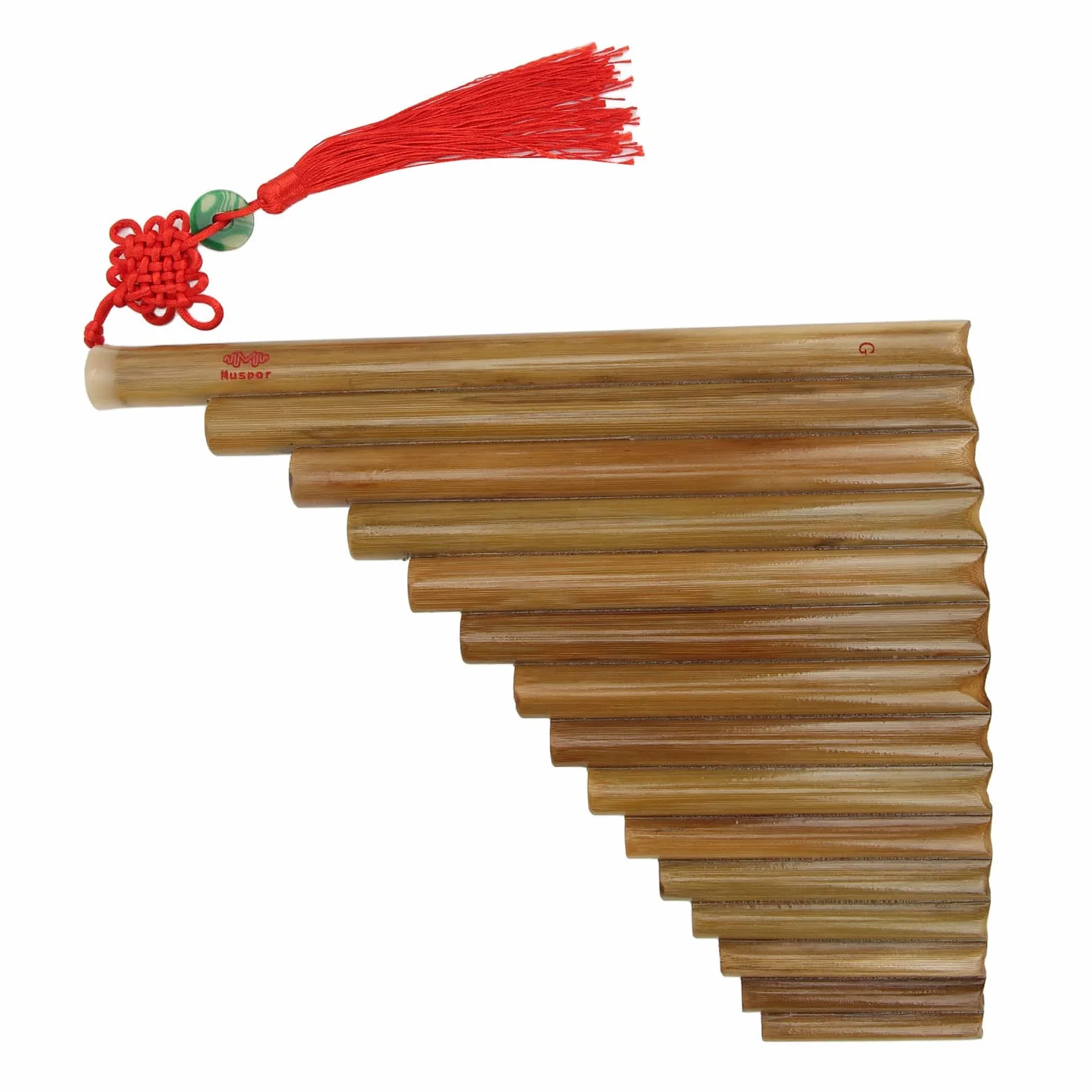 Flûte de pan G Key 15 tuyaux bambou naturel traditionnelle