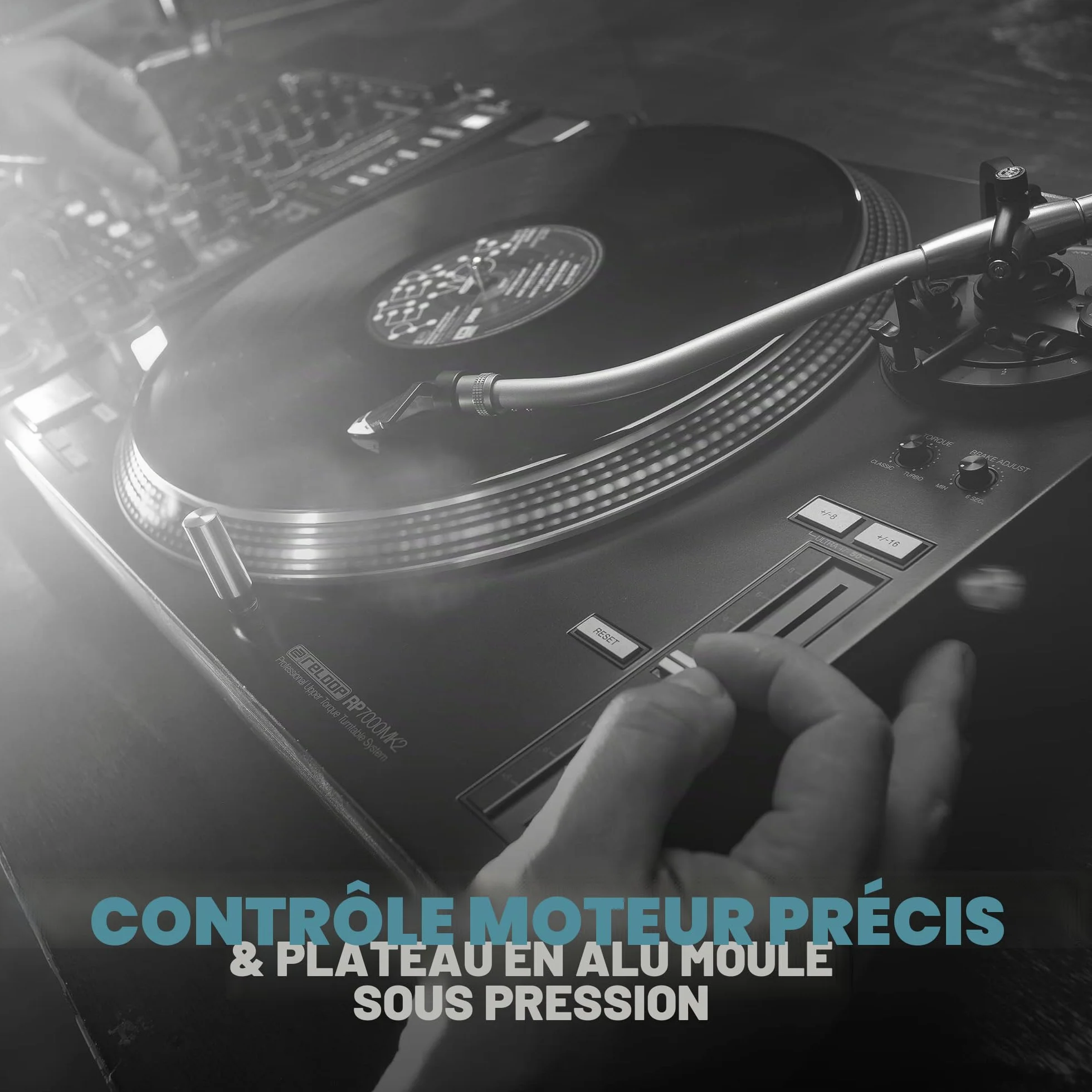 Reloop RP-7000 MK2 Platine DJ Professionnelle avec entraînement Direct Upper Torque Quartz