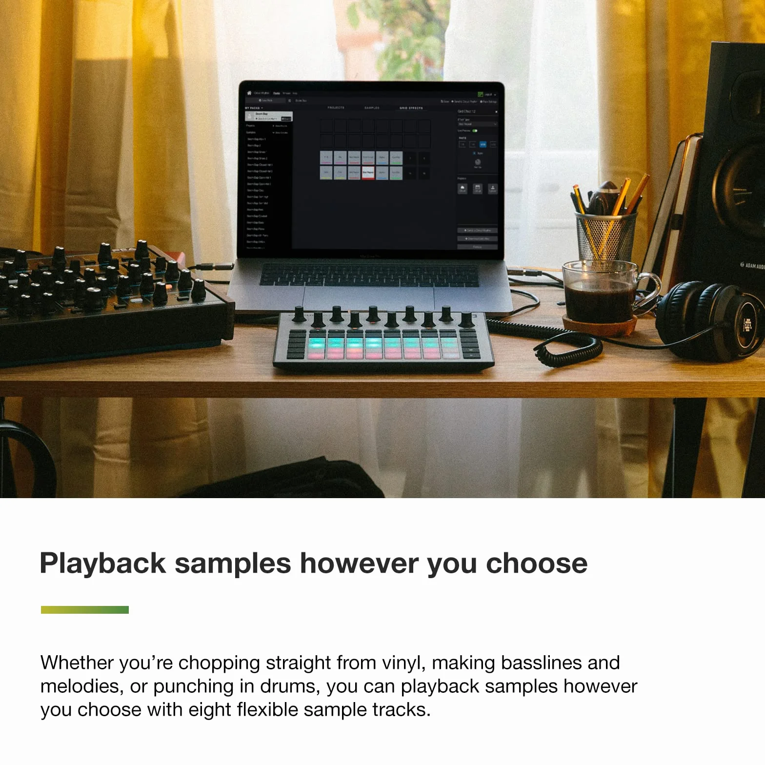 Novation Circuit Rhythm sampleur groovebox huit pistes samples beats