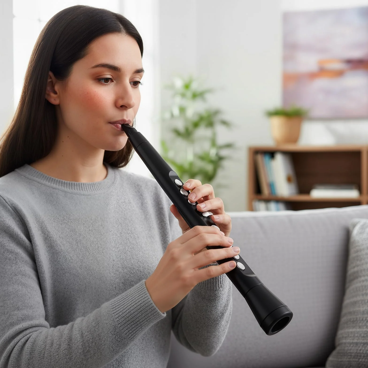 GOPLUS Saxophone Électronique avec Écran LED, Instrument à Vent Numérique MIDI 100 Sons