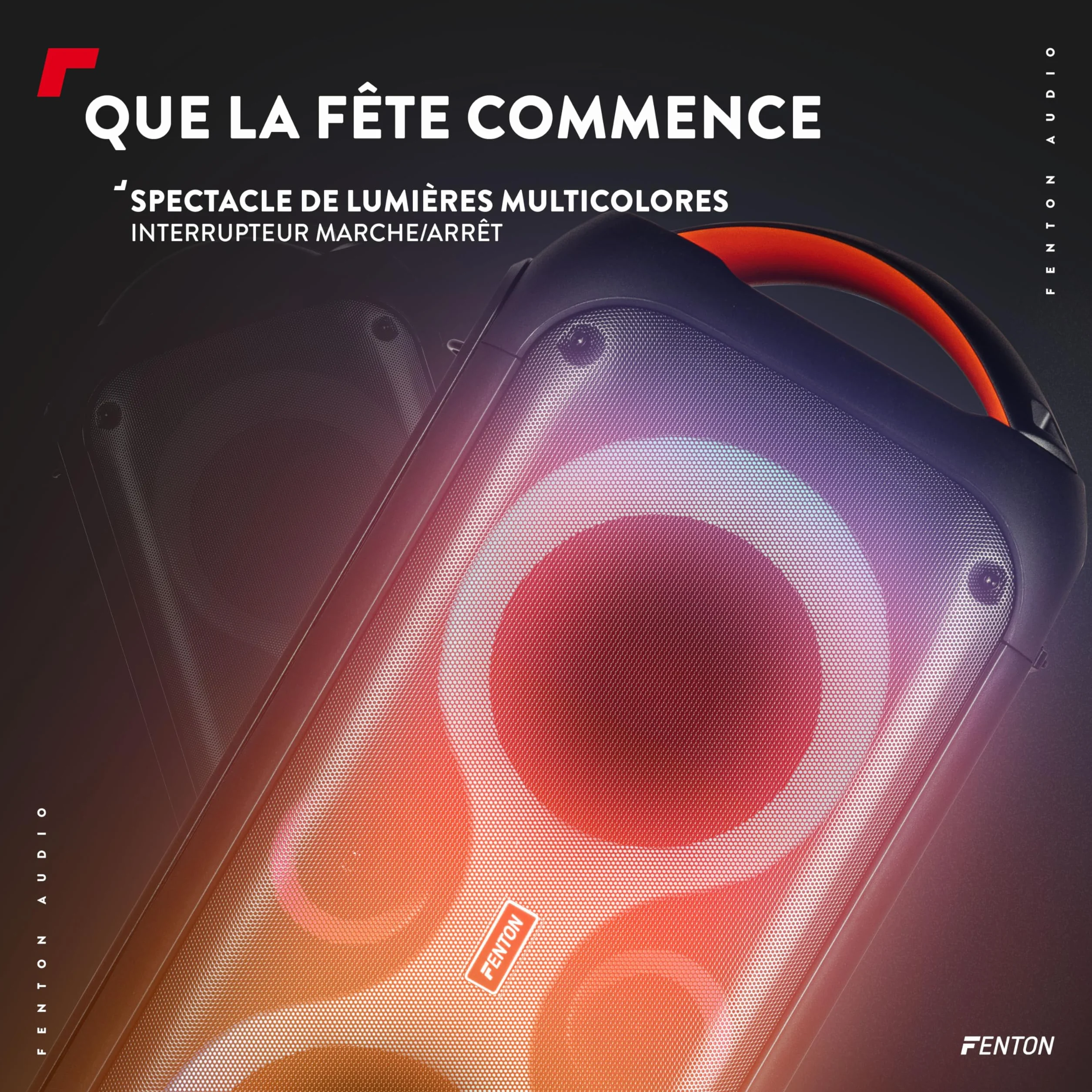 Fenton Core120 Enceinte Sono Portable Lumineuse 180W Autonomie 12H Micro Télécommande