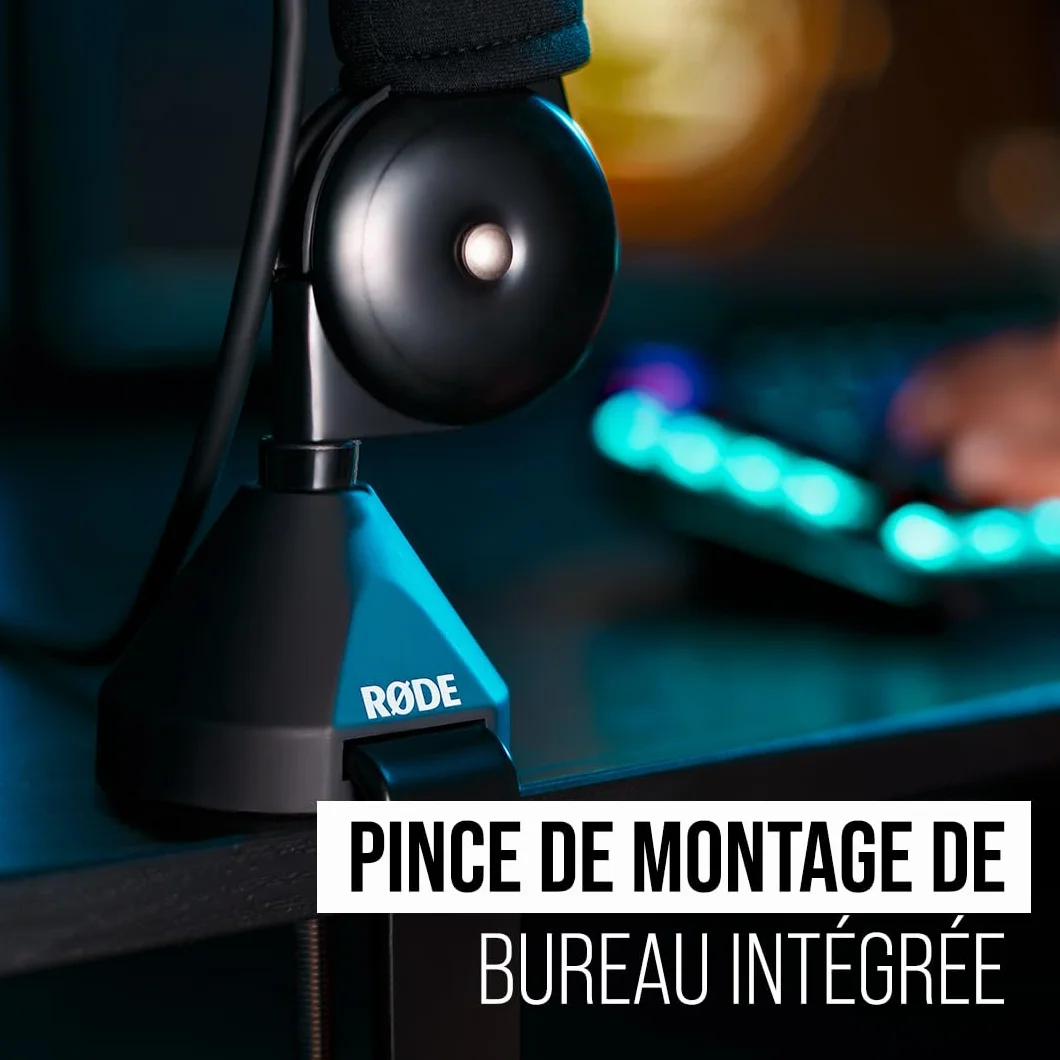 RODE PSA1 Bras Perche de Studio Professionnel, Ressorts Internes Silencieux, Pince de Bureau Noir