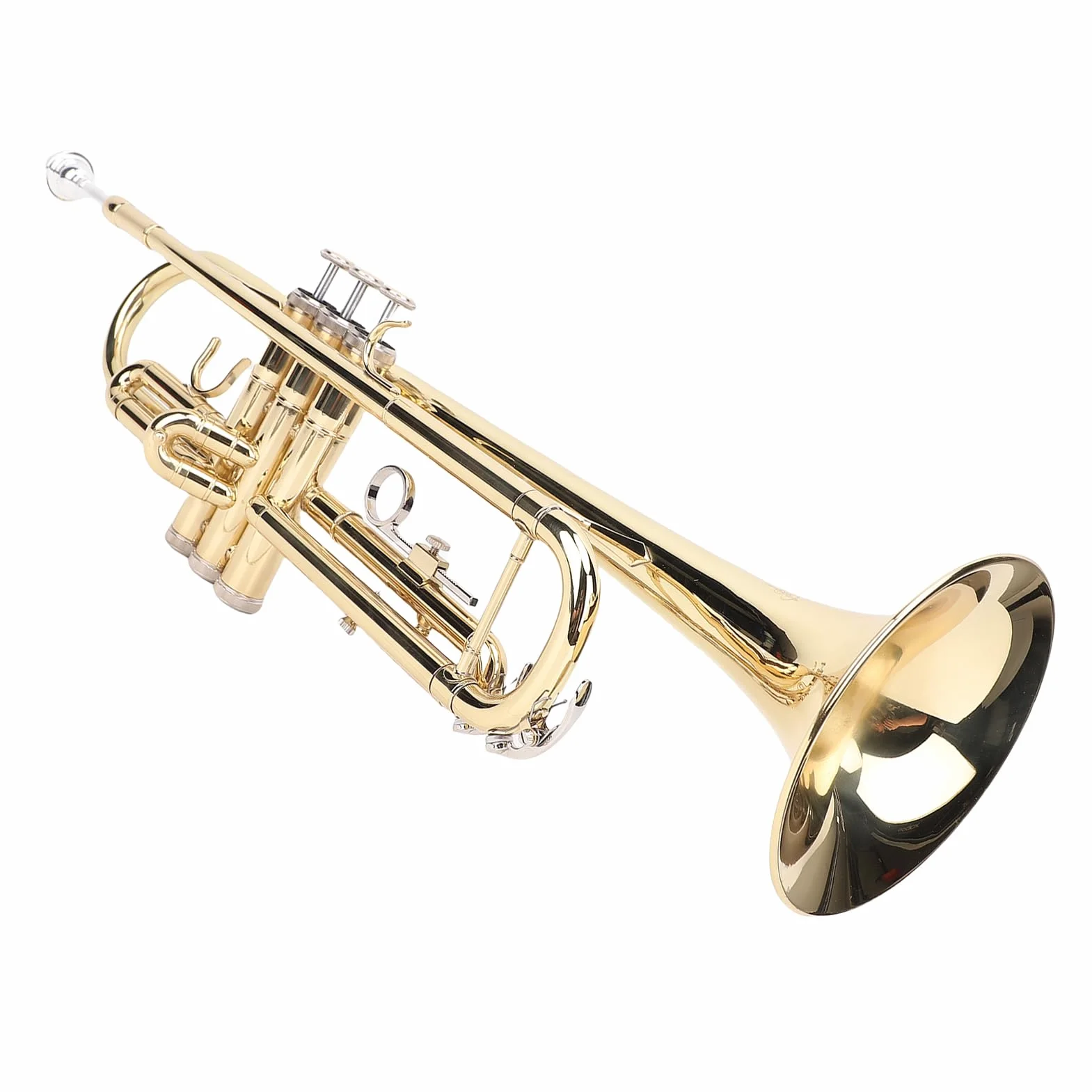 BB Brass Cornet Kit pour Débutants, Instrument de Musique en Laiton avec étui de Transport (Golden)