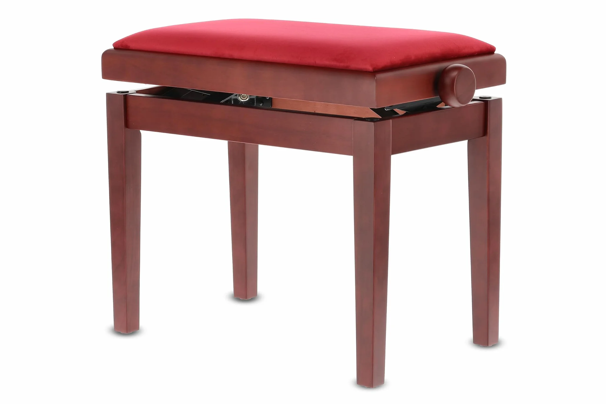 Banc de piano GEWA Deluxe bois massif réglable en hauteur acajou mat