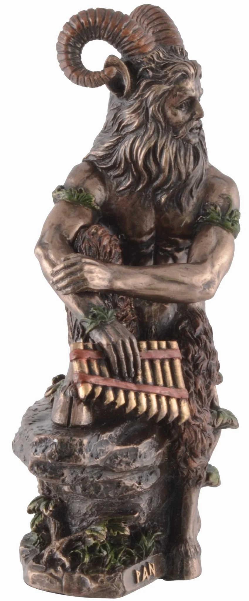 Figurine Pan dieu grec forêt flûte pan bronzée VOGLER