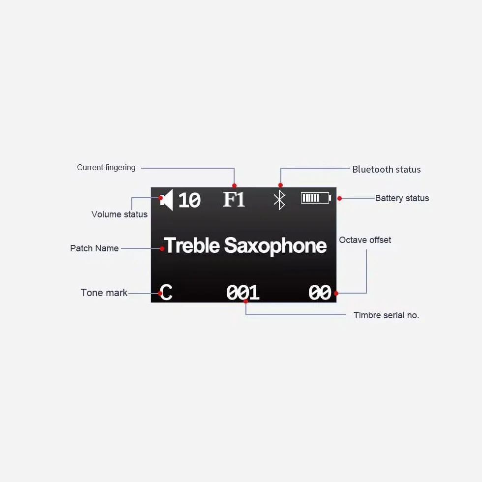 Coolmusic Mini Saxophone Numérique Aérophone 3 Sensibilités Soufflage